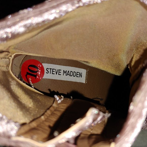 Steve Madden Emison Velvet Bootie pale Pink 10 - Picture 5 of 11